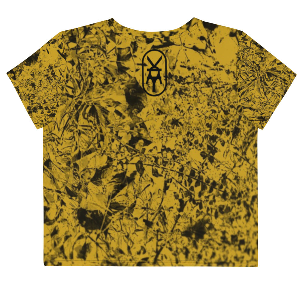 Black& Yellow Women's sportswear- Crop Top