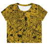 Black& Yellow Women's sportswear- Crop Top