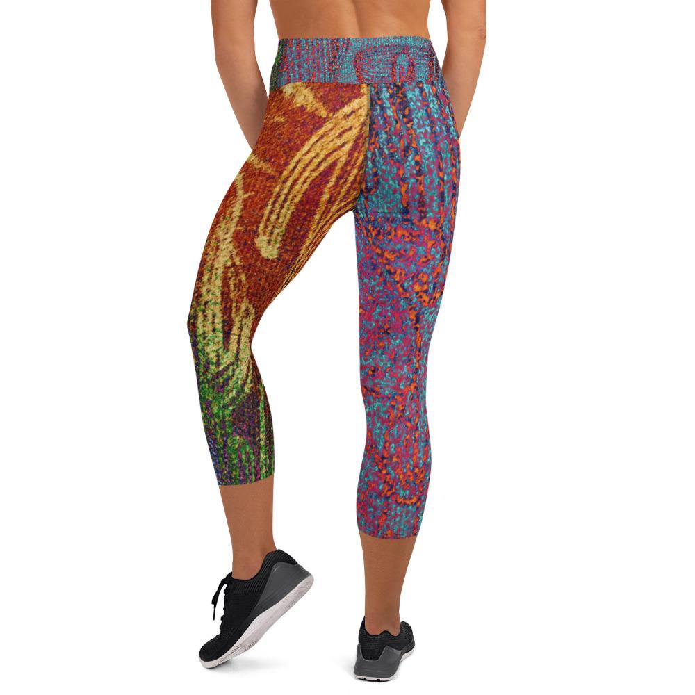 Funny Cactus Women's Yoga Legging backside picture women on her toes black sneakers