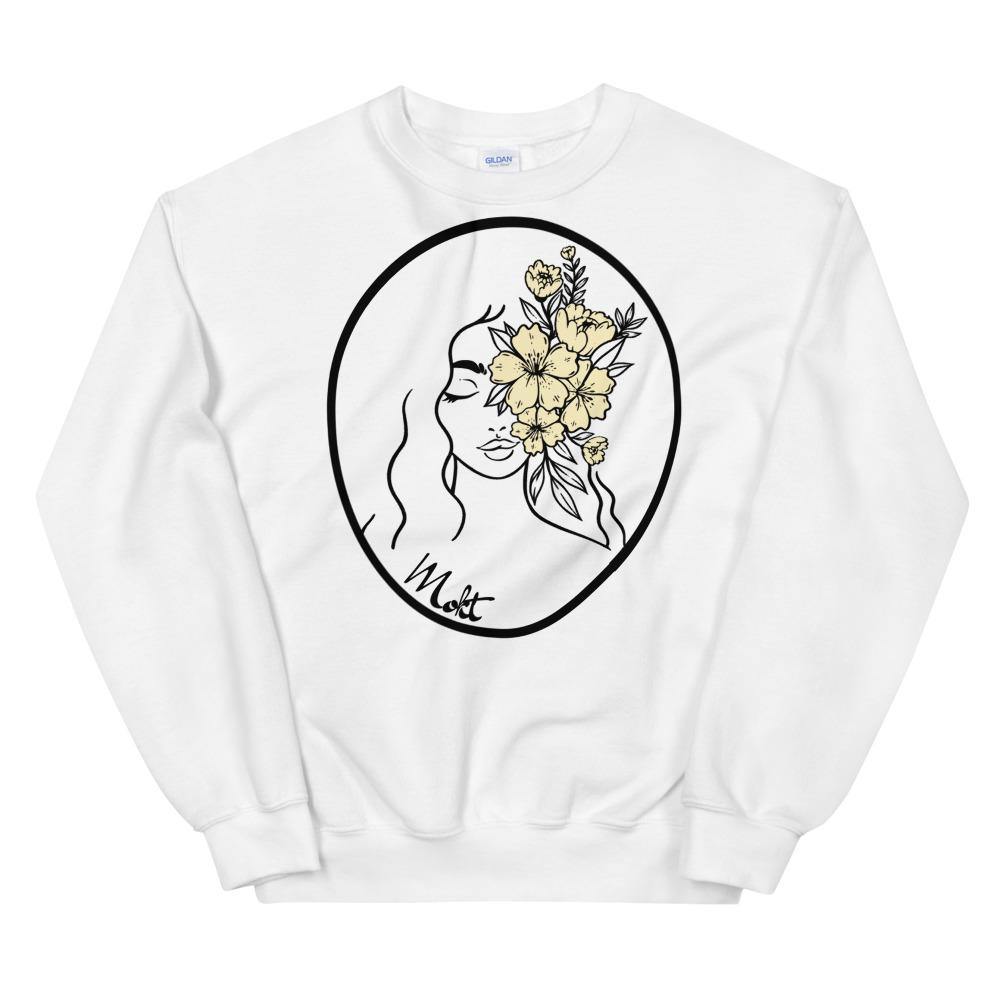 Flower Lady Fine Lines Unisex Sweatshirt- MOKT - MOKT